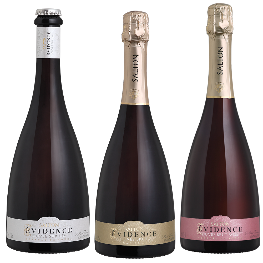 Kit Espumante Salton Évidence Cuvée Brut, Sur Lie e Rosé