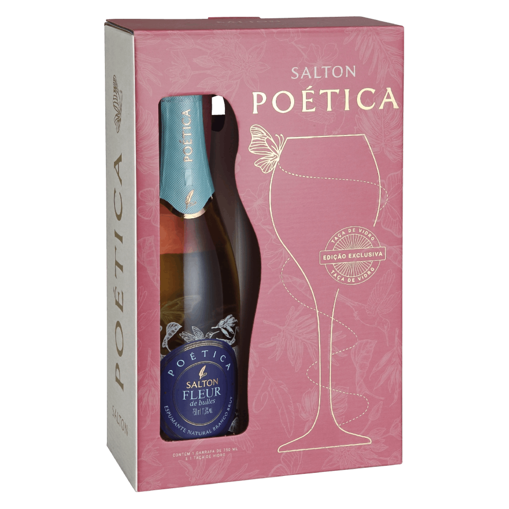 Kit Especial - Espumante Salton Poética Fleur de Bulles + Taça